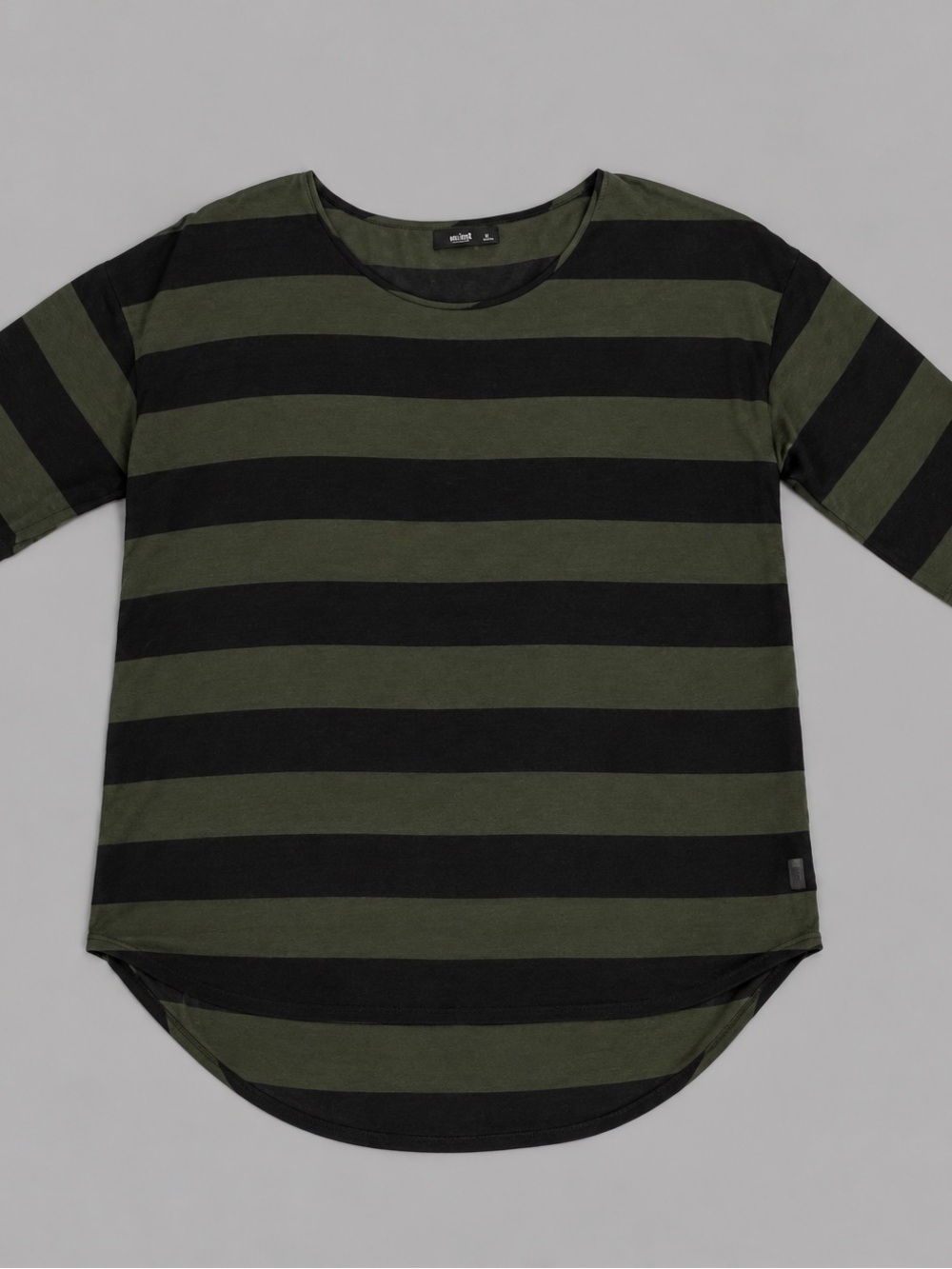 a.n.a Kids' Olive Green & Black Striped Short Sleeve Tee